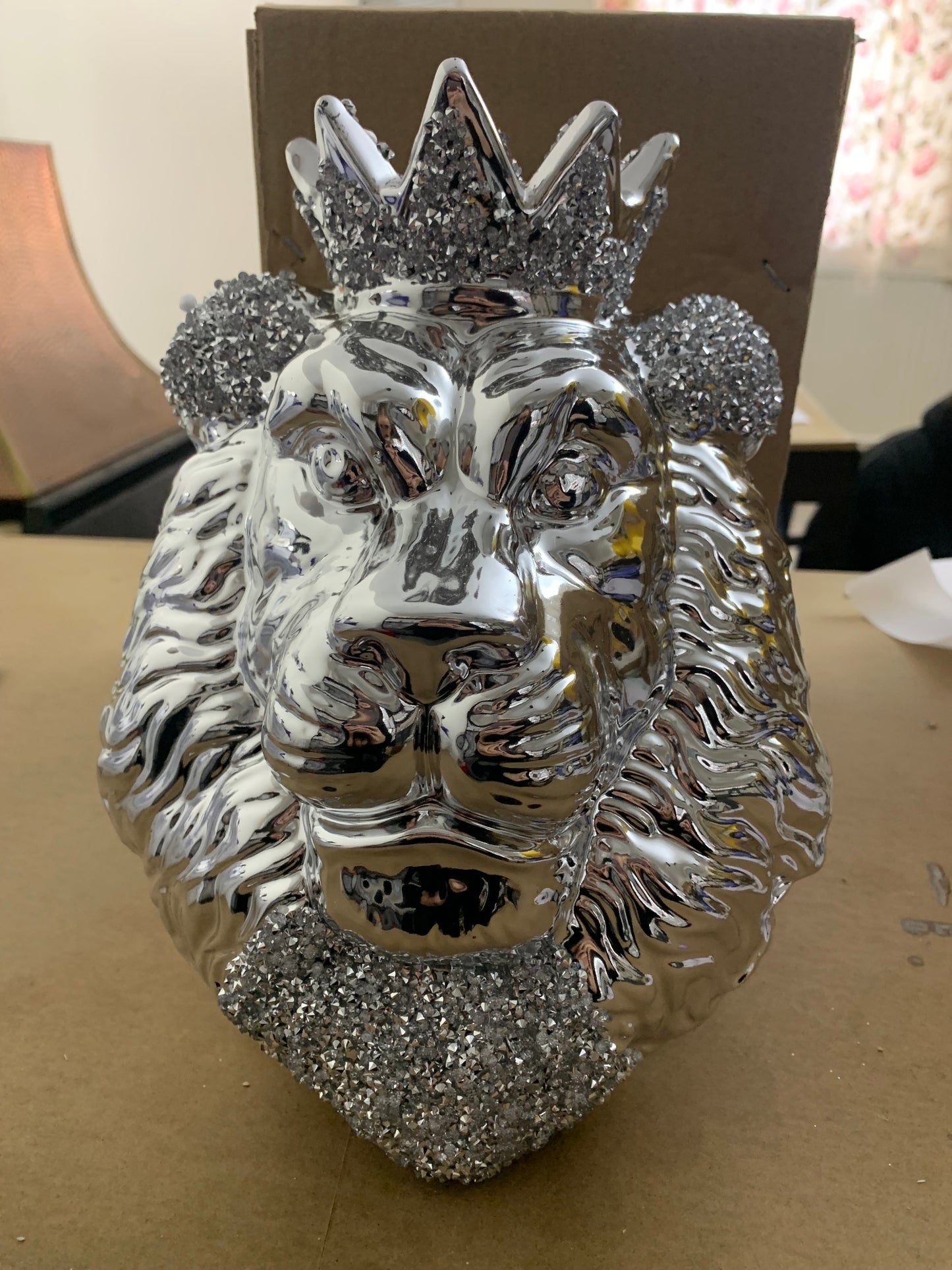 Flawed Electroplated Crystal Lion
