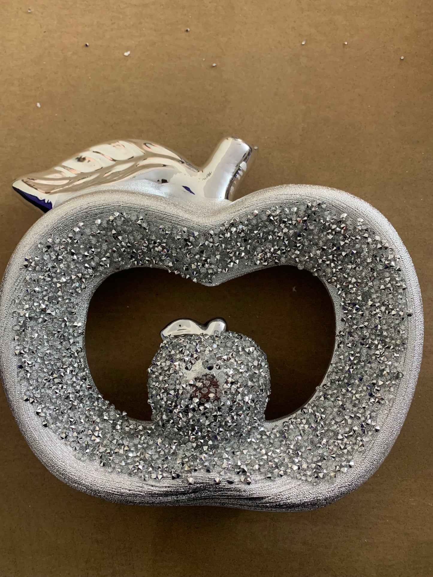 Flawed Crystal Apple Ornament Small