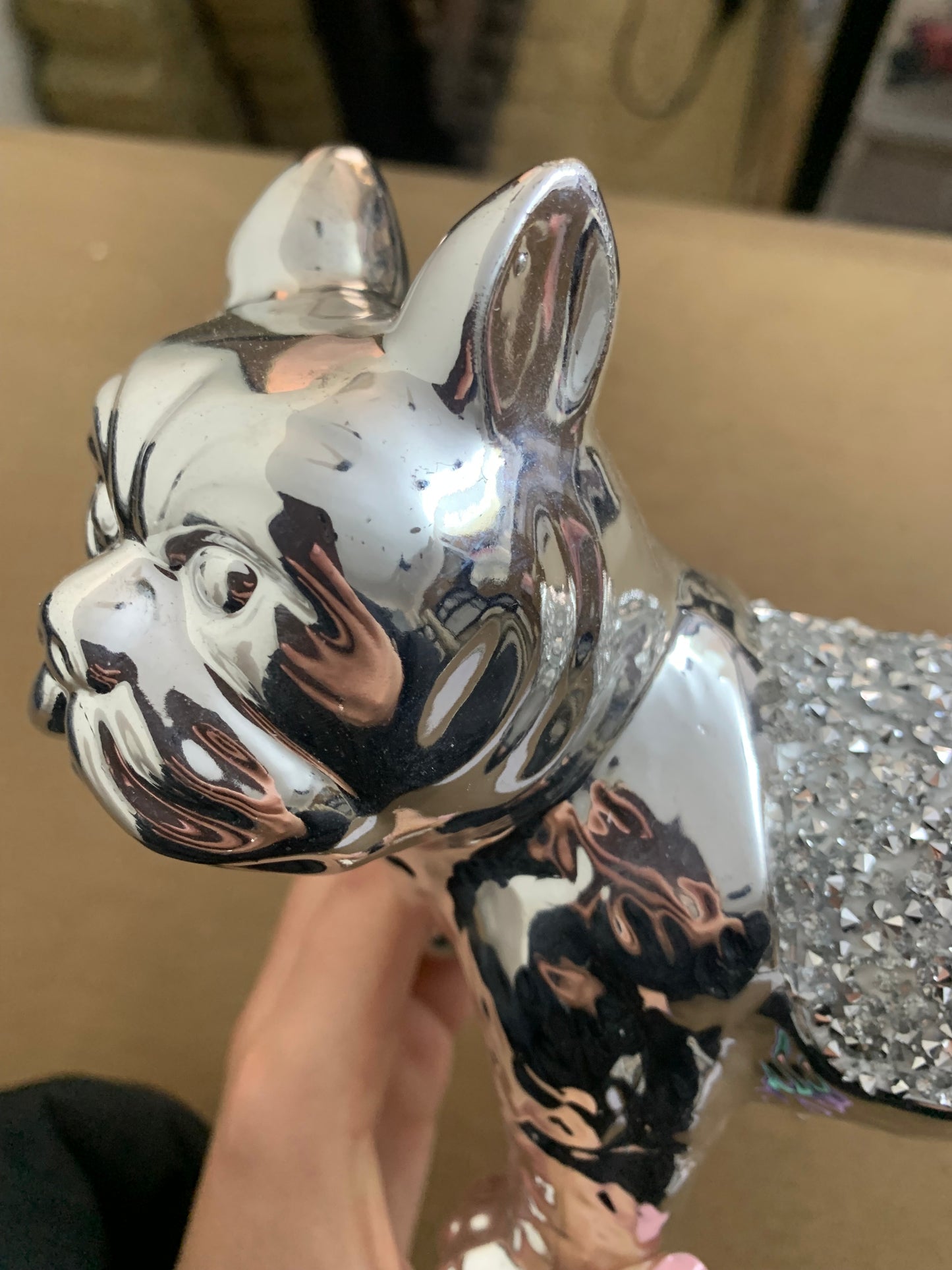 Flawed Electroplated Crystal French Bulldog