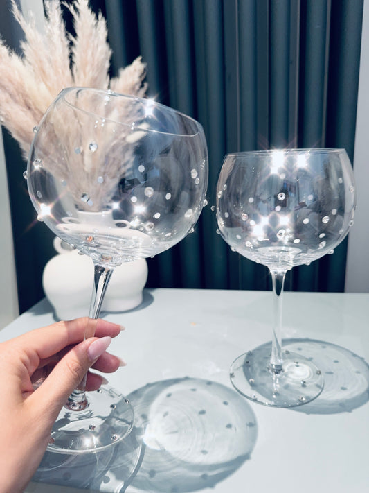 Diamante Gin Glasses - Set of 2