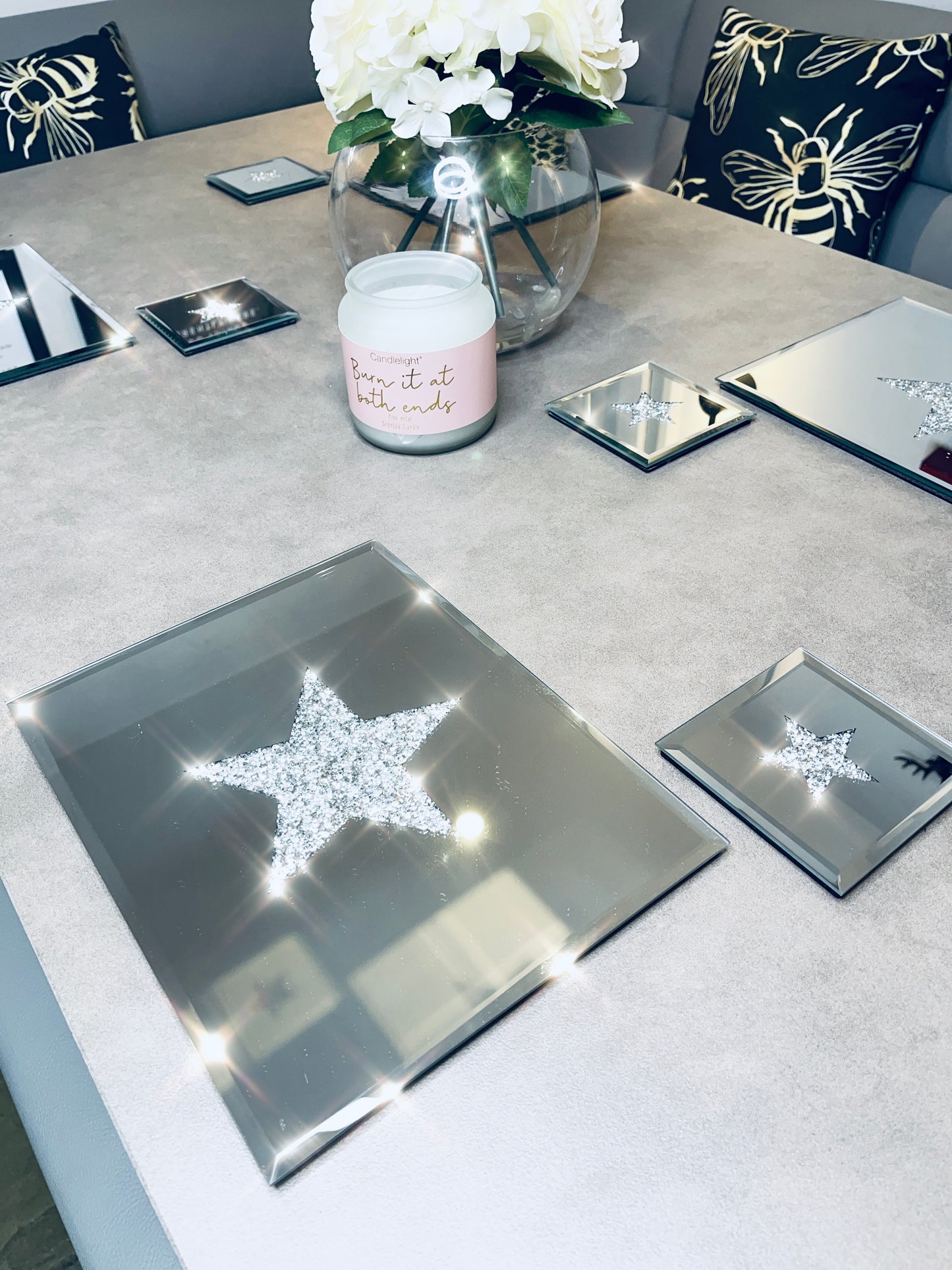 Mirrored Crystal Star Placemats