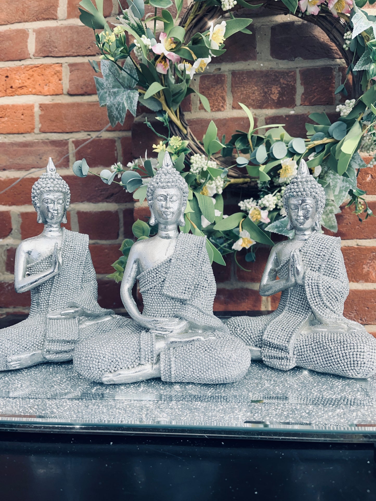 Sparkly Diamante Buddha - Set of 3