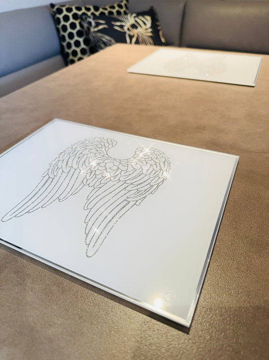 Glitter Angel Wings Placemats - Set of 4