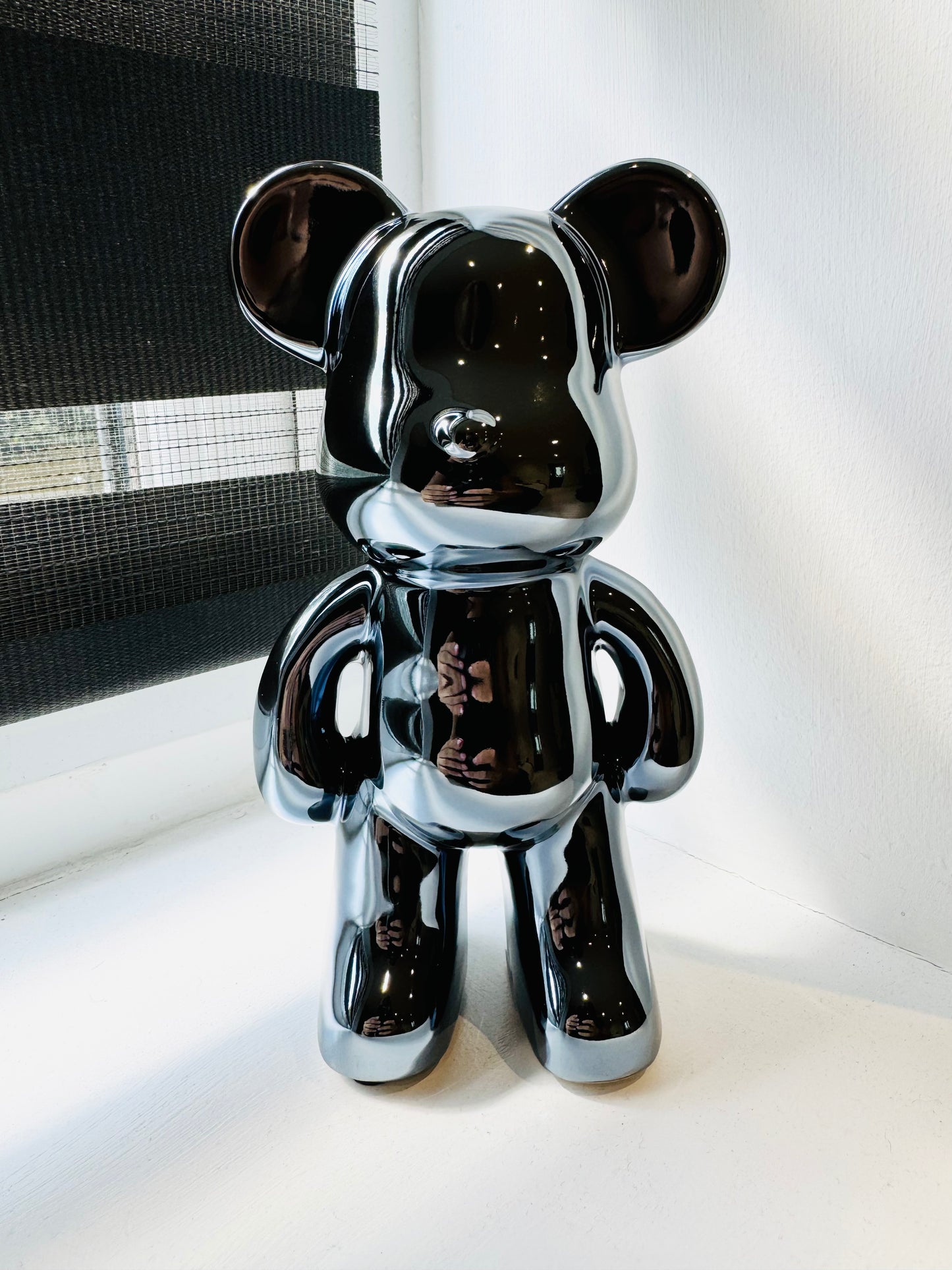 Dark Grey Bear Ornament