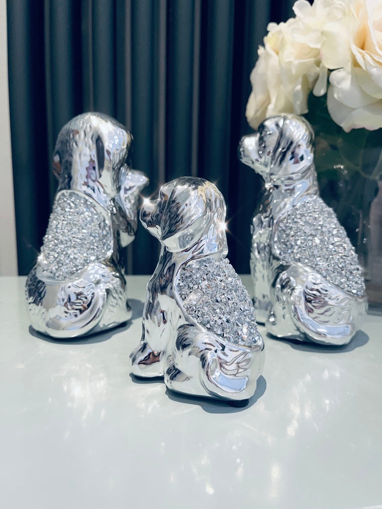 Electroplated Doggies Set of 3