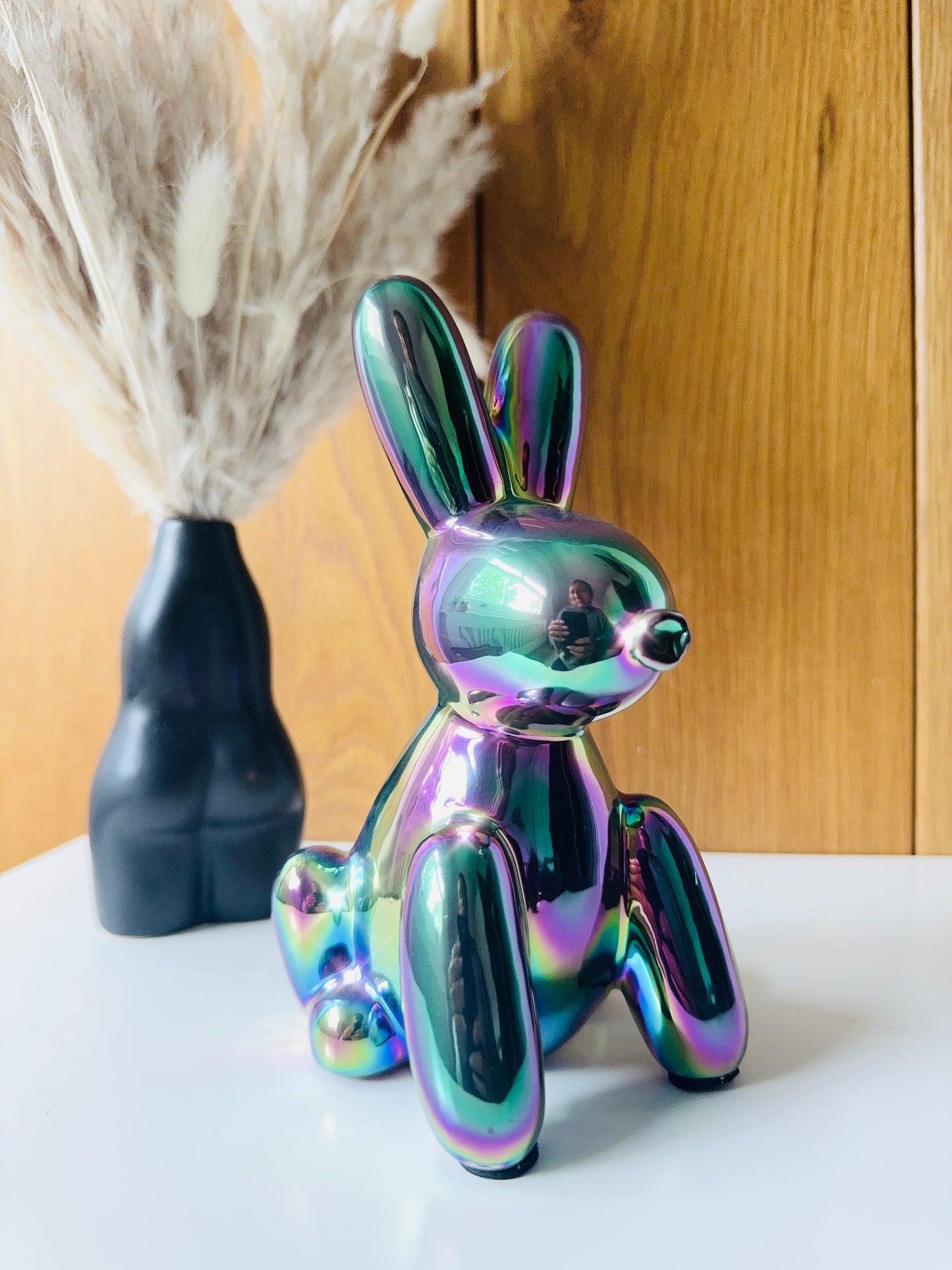 Iridescent Balloon Rabbit Ornament