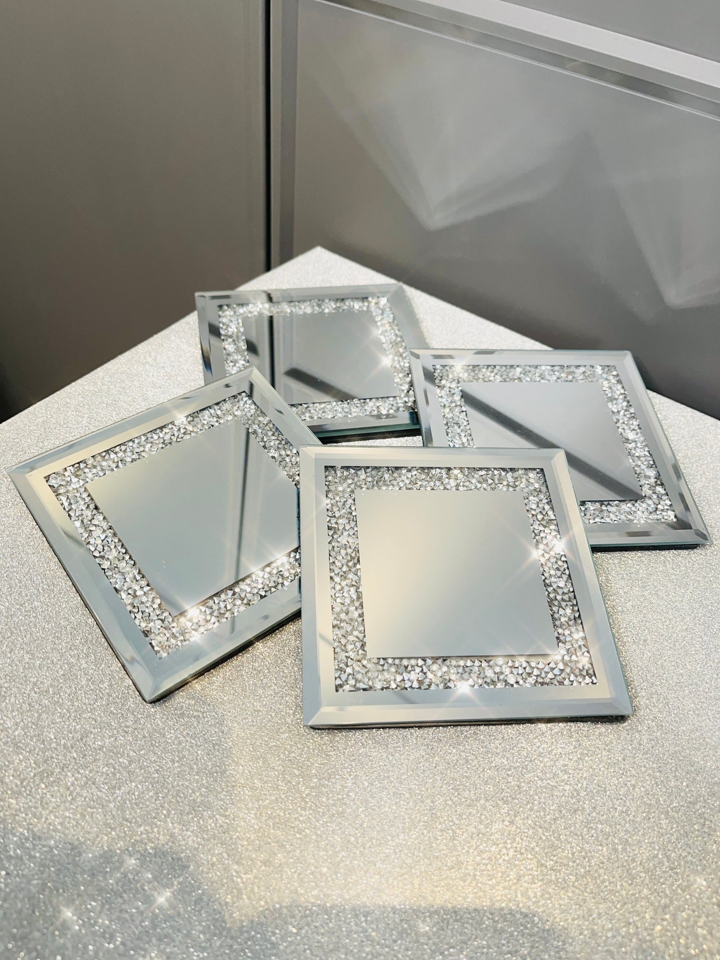Mirrored Crystal Coasters