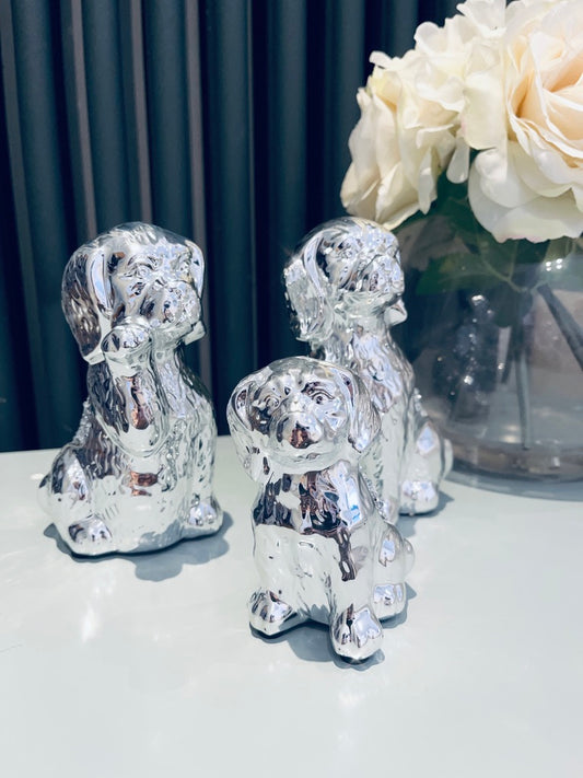 Electroplated Doggies Set of 3