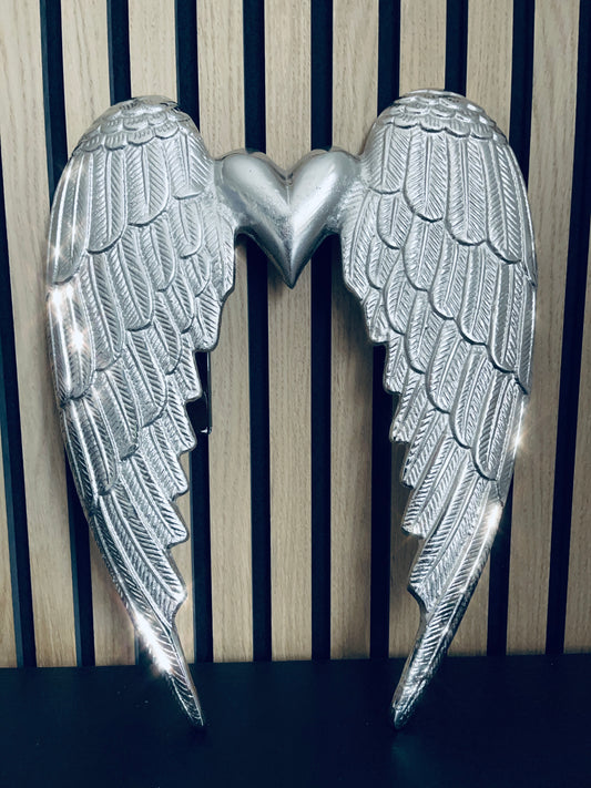 Electroplated Heart Angel Wings