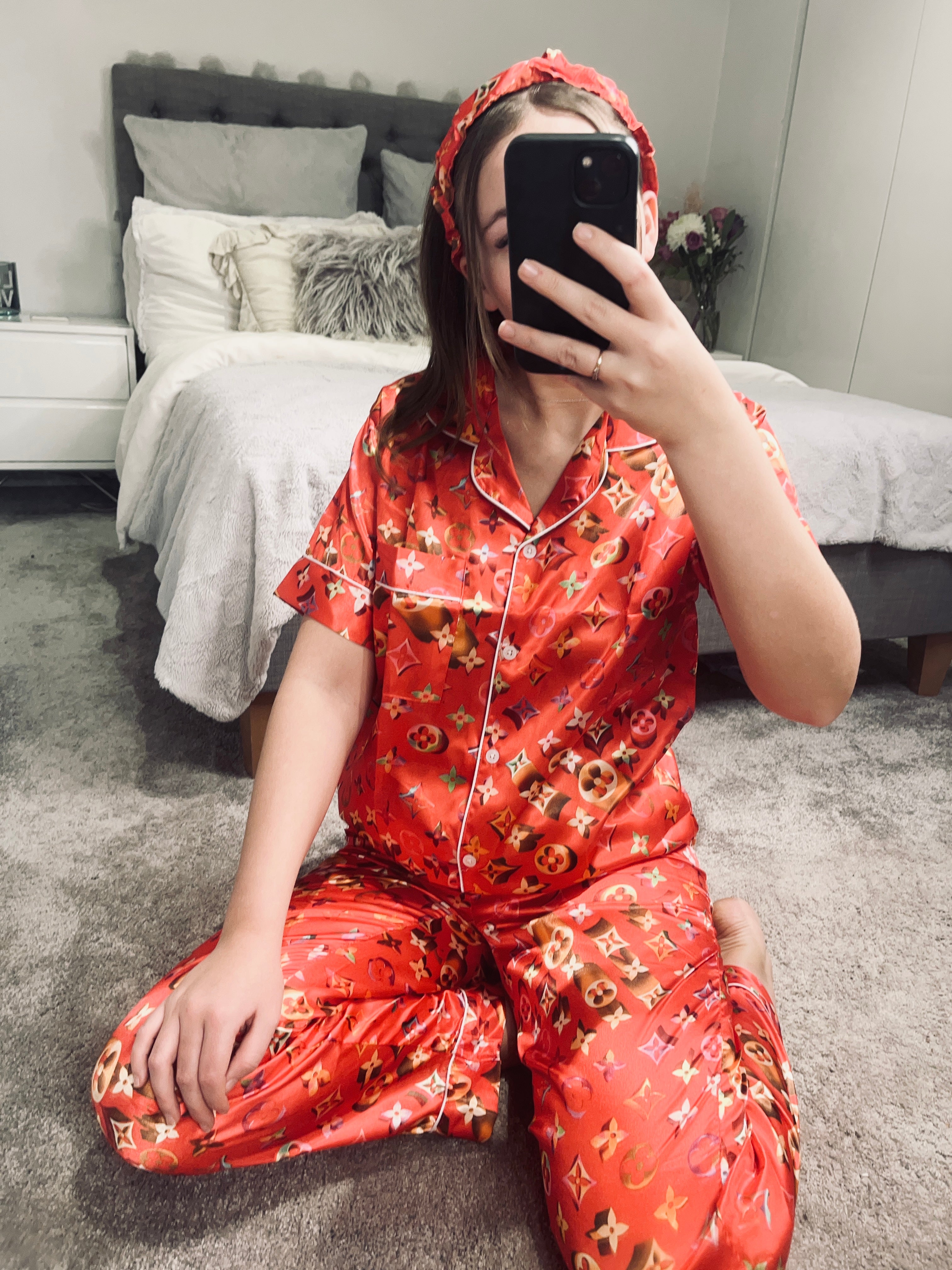 Pjs with matching headband sale