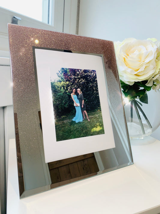 Flawed Rose Gold Glitter Frame